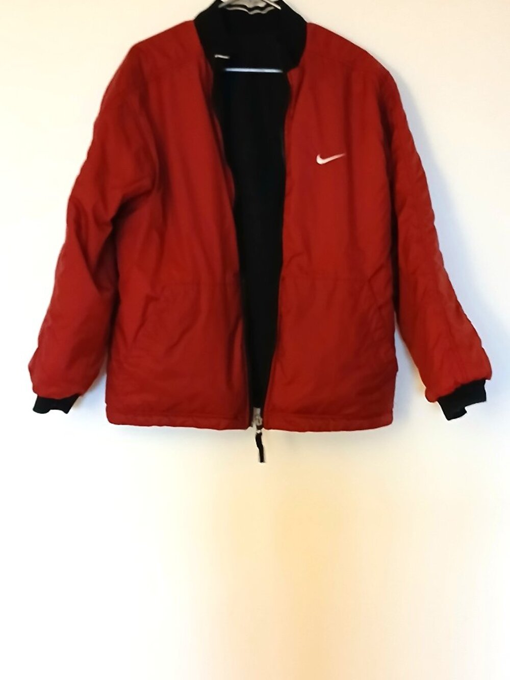 Cottagecore Vintage Nike Reversible Jacket Red and Black Size Men's Large